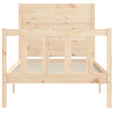 Bed Frame without Mattress Small Single Solid Wood Pine 3192711