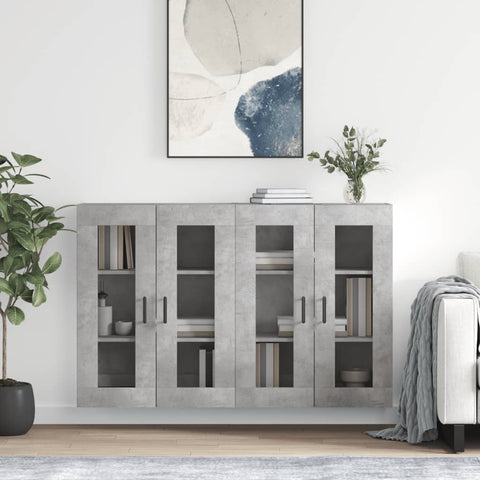 Wall Mounted Cabinets 2 pcs Concrete Grey Engineered Wood 3197949