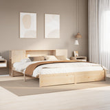 Bookcase Bed without Mattress 180x200cm Super King Solid Wood Pine 3322365