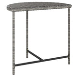 Garden Table Grey 80x50x75 cm Poly Rattan 316655