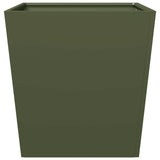 ZNTS Garden Planters Olive Green 2 pcs 50x50x50 cm Steel 851073