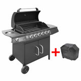 Gas Barbecue Grill 61 Cooking Zone Black 41905