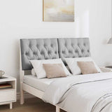 Upholstered Headboard Light Grey 120 cm Solid Pine Wood 879353