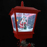 Chirstmas Street Lamp with Lantern Red 40.5x40.5x180cm Plastic 42017508