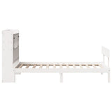 Bookcase Bed without Mattress White 75x190 cm Small Single Solid Wood Pine 3321819