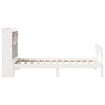 Bookcase Bed without Mattress White 90x190 cm Single Solid Wood Pine 3321821
