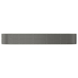 Garden Raised Bed Grey 447x140x68 cm Galvanised Steel 319109