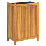 Garden Planter with Liner 54x31x75 cm Solid Wood Acacia 366433
