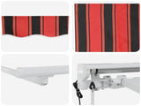 Electric Retractable Awning Orange, Black and White 3.5 x 2 m 3421735