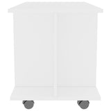 TV Cabinet with Castors White 80x40x45 cm Engineered Wood 800189