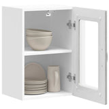 Kitchen Wall Cabinet with Glass Door Kalmar Grey Sonoma Engineered Wood 853533