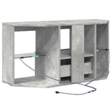 Corner LED TV Cabinet 100 x 40 x 50 cm Concrete Grey 889798