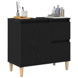 Bathroom Cabinet Black Oak 65 x 33 x 60 cm Engineered Wood 862811