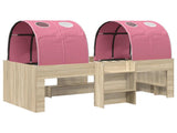 Kids'High Bed Frame with Tunnel Sonoma Oak and Pink 3423542
