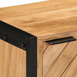 Bedside Table Brown 40 x 30 x 50 cm Solid Acacia Wood and Metal 374104