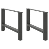 ZNTS Coffee Table Legs Anthracite 2 pcs 70x cm Steel 4013290