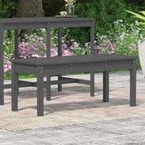 Garden Bench Grey Solid pine wood Medium Classic/Traditional 824006