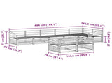 Outdoor Sofa Set 8 pcs Natural Solid Acacia Wood 3373674