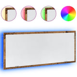LED Bathroom Mirror Old Wood 100x8.5x37 cm Engineered Wood 856275