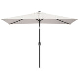 Garden Parasol Sand White 100% Polyester, Steel 200 x 300 cm 40772