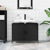 Bathroom Sink Cabinet Black 80x30x60 cm Engineered Wood 842451