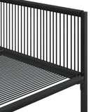 9 Piece Garden Dining Set Black Poly Rattan 3295053