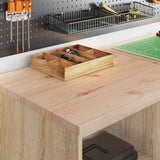 Garage Storage Cabinet Sonoma Oak 60x51x85 cm Solid Wood Pine 860546