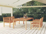 Garden Dining Set Natural Teak Smooth sanded teak hardwood Large 3157169