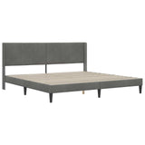 Bed Frame with Mattress Dark Grey 180 x 200 cm Velvet 3415248