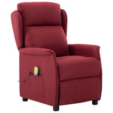 Massage Chair with Cushion Wine 93.5 x 67.5 x 101.5 cm Fabric 348352