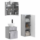 Bathroom Furniture Set 4 pcs Grey Sonoma 3407460