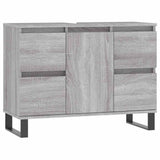 Bathroom Cabinet Grey Sonoma 80x33x60 cm Engineered Wood 831666