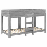Bunk Bed for Kids Grey Sonoma 100 x 200 cm Engineered Wood 3410512