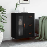 Sideboard Black 69.5x34x90 cm Engineered Wood 828013