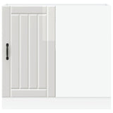 Kitchen Base Cabinet "Lucca" High Gloss White Engineered Wood 854310