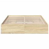 Bed Frame with Drawers without Mattress Sonoma Oak 160x200 cm 3280645