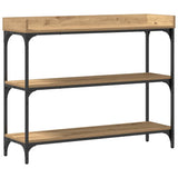 Console Table with Shelf Artisan oak 100 x 30 x 80 cm 863568