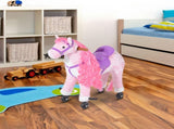 Plush Walking Horse Ride On Toy with Wheels and Realistic Sounds Rocking Horse for Girls Boys 2 T3398P422156