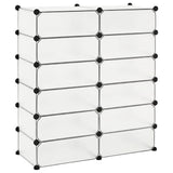 244921 Interlocking Shoe Organiser with 12 Compartments White