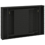ZNTS Foldable Side Table Black 60x40x38 cm Poly Rattan 319408