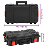 Portable Flight Case Black 56.5x34x16 cm PP 4007258