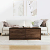 Coffee Table with Drawers Brown Oak 100x100x40 cm 3328405