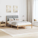 Bed Frame with Headboard Brown 120 x 190 cm Solid Pine Wood 878904