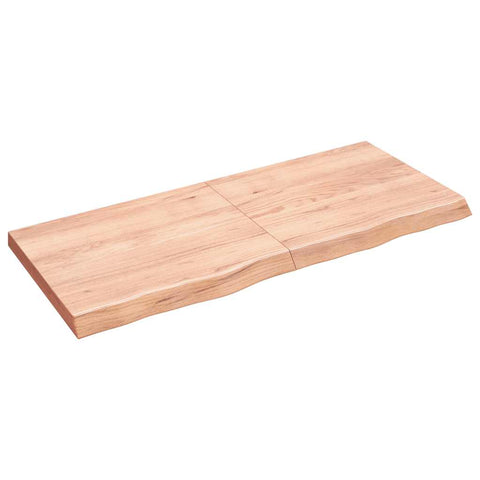 Table Top Light Brown 140x60x cm Treated Solid Wood Oak 3156382