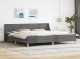 Bed Frame with Mattress Dark Grey 180 x 200 cm Fabric 3415236
