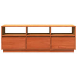 TV Cabinet Wax Brown 140x37x50 cm Solid Wood Pine 847122