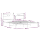 Bed Frame without Mattress Sonoma Oak 183x213 cm Engineered Wood 4106797