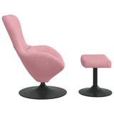 Egg Chair with Footstool Pink 63 x 73 x 90 cm Velvet 42002748