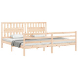 Bed Frame without Mattress 200x200 cm Solid Wood 3194331