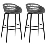 Bar Chairs 2 pcs Grey 248151